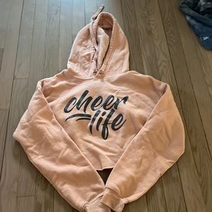 Cheer life hoodie crop top